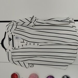 OFFER PLS! Torrid Black and White Striped Harper